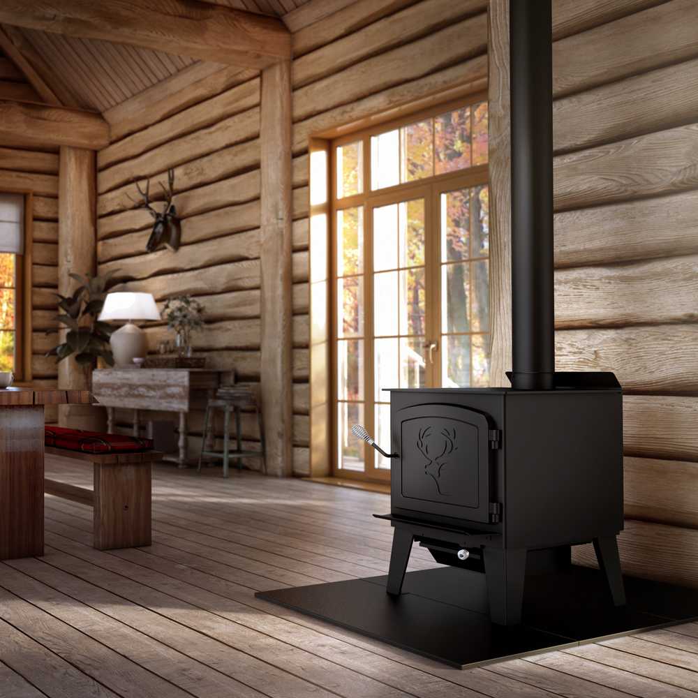 High Efficiency Wood Stoves Made In Canada Drolet   DB03411 Black Stag II H 